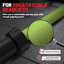 Load image into Gallery viewer, 7FT Olympic Barbell 45 lb Barbell 2 INCH 1000lbs Capacity Olympic Bar with Moderate Knurling - Green
