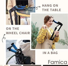 Load image into Gallery viewer, Famica FlexiCrutch for Adult (x2 Unit, Open Cuff) - Red Dot Design Award Winner, Adjustable Ergonomic Handles, Cuff, Height, Foldable, Lightweight and Non-Slip Forearm Crutches