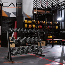 Load image into Gallery viewer, CAP Barbell Heavy-Duty 3-Tier Dumbbell Rack for 5-50 Pound Dumbbell Pairs, 51" Long