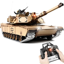 Load image into Gallery viewer, Supdex 1/16 RC Tank, Heng Long US M1A2 Abrams Army Toy with Smoke, Sound and Lights, Remote Control Tank That Shoots