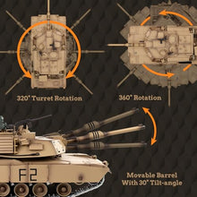 Load image into Gallery viewer, Supdex 1/16 RC Tank, Heng Long US M1A2 Abrams Army Toy with Smoke, Sound and Lights, Remote Control Tank That Shoots