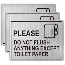 Load image into Gallery viewer, Do Not Flush Sign for Bathroom, Do Not Flush Anything Sign Stickers