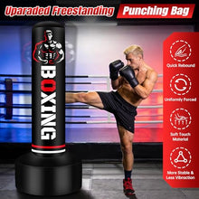 Load image into Gallery viewer, Heavy Punching Bag for Adults Teens, 70" Freestanding Punching Bag with Stand Kickboxing Bags, Women Men Heavy Boxing Bag for Beginners Training MMA Karate Muay Thai Fitness
