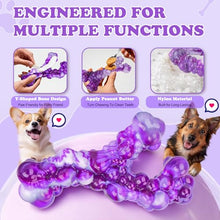 Load image into Gallery viewer, Baypetly 3Pack Dog Chew Toys for Aggressive Chewers, Indestructible Interactive Dog Chew Nylon Bone Toys for for Medium Large Breed 15-60lbs, Teething Toy to Keep Them Busy, Bacon Flavor (Purple)
