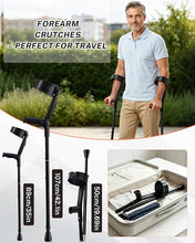 Load image into Gallery viewer, KUAZIDAR Forearm Crutches for Adults, Foldable & Height Adjustable Arm Elbow Crutches (1 Pair)