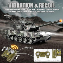 Load image into Gallery viewer, Supdex 1/24 RC Battle Tank Set, Remote Control Chinese Type 99 and Russian T90 Army Toy That Shoots