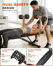 Load image into Gallery viewer, Rendpas Adjustable Dumbbells Set of 2, 1-Sec Adjustable Weights Dumbbells Set, 10 in 1 Dumbbell Set with Anti-Slip Texture Handle, Weight Set For Home Gym Suit both Men and Women