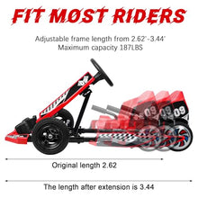 Load image into Gallery viewer, Electric Go Kart for Kids, 36V 350W Motor Drift Kart with 16 MPH Speed, Adjustable Length, Max Load 187lbs