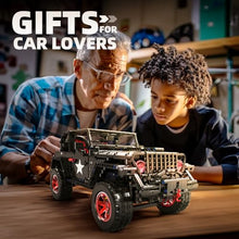 Load image into Gallery viewer, Black Warrior Building Kits, 1/8 Scale Pickup Truck Car with Remote Control Lights