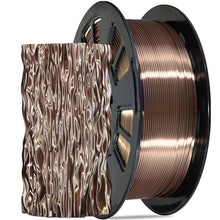 Load image into Gallery viewer, DO3D Silk Coffee PLA Satin Shiny 3D Printer Filament, 1.75mm Diameter 1kg Spool 2.2lbs for FDM 3D Printers