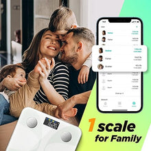 Load image into Gallery viewer, Scale for Body Weight and Fat Percentage, RunSTAR Digital Accurate Bathroom Smart Scale with Large Display, FSA&HSA Eligible 13 Body Composition Analyzer Sync App, White