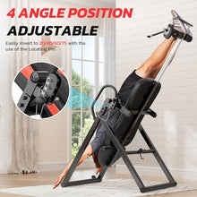 Load image into Gallery viewer, YOLEO Inversion Table Massage & Heat 2025 New Inversion Table for Back Pain Relief Equipment w/Remote Control, Reversible Ankle Holders, Heavy Duty up to 320lbs