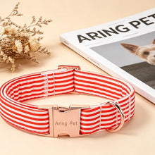 Load image into Gallery viewer, ARING PET Cute Dog Collar for Puppy Small Medium Large Dogs-Red Stripe XS