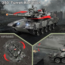 Load image into Gallery viewer, Supdex 1/24 RC Tank, Remote Control Chinese 99 Army Model Tank with Sound Effects, Lights and Smoke