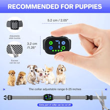 Load image into Gallery viewer, Dog Bark Collar for Large Medium Small Dogs, Anti Barking Device for Dogs, Rechargeable Smart Bark Collar with 7 Adjustable Sensitivity, Compact Bark Collar Indoor Outdoor