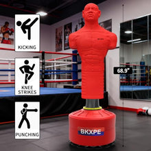 Load image into Gallery viewer, Punching Dummy, Durable Silicone Punching Bag with Large Stable Base for Adults & Kids, Freestanding Training Target for Boxing, Taekwondo, MMA, Home Gym(RED-2)