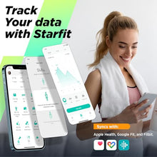 Load image into Gallery viewer, Scale for Body Weight and Fat Percentage, RunStar Digital Accurate Bathroom Smart Scale with Large Display, FSA&HSA Eligible 13 Body Composition Analyzer Sync App, Black Gold