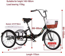 Load image into Gallery viewer, Adult Tricycle - 3 Wheel Bikes for Adults Shopping Tricycle for Adults Foldable 3 Wheel Bike 20inch Family Manpower Trike