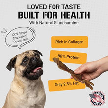 Load image into Gallery viewer, Dog Chits Beef Tendons for Dogs & Puppies - High Protein, Low Fat - All Natural Beef Tendon Chew - Chewy, Digestible, Long Lasting Training Reward Treats - Great for Healthy Joints - 7-9 inch, 6 pk