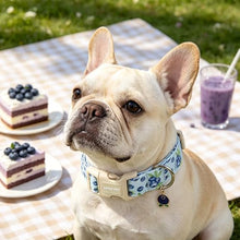 Load image into Gallery viewer, ARING PET Blueberry Dog Collar, Cute Spring Summer Blue Doggy Collars for Puppy Small Medium Large Boy Girl Dogs, for Daily Photos Beach Walking Hiking Picnic-M