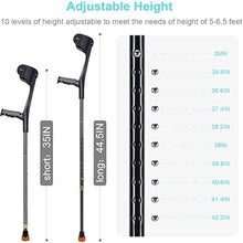 Load image into Gallery viewer, Antdvao Forearm Crutch for Adults(x1 Unit), Forearm Crutch with Cuffs, (Single Black)