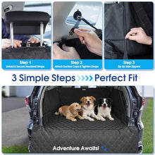 Load image into Gallery viewer, ALLANSING Extra Long SUV Cargo Liner for Dogs - Heavy-Duty 900D Oxford Waterproof Pet Cargo Protector with All-Round Protection & TPU Suction Cups, Fits Full-Size SUVs and Minivans