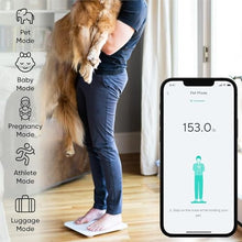 Load image into Gallery viewer, Wyze Smart Scale X - Digital Bathroom Scale for Body Weight, BMI, Body Fat, Muscle Mass, Heart Rate Monitor | ITO Glass & LED Backlight | Batteries Included, 400 lbs (White)