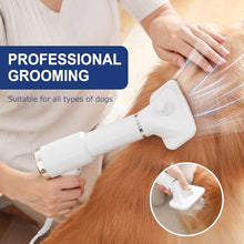 Load image into Gallery viewer, Portable Dog Hair Dryer with Brush – 300W, 3 Heat Settings, Professional, Overheat Protection for Small Medium Pets