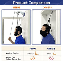 Load image into Gallery viewer, Neck Stretcher Cervical Traction Device for Pain Relief – Over The Door Neck Hammock for Home Use, Spine Decompression Harness Sling, Hanging Stretcher with Cervical Stabilizer & Tension Relief