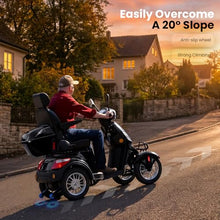 Load image into Gallery viewer, Super Large Electric 4 Wheel Mobility Scooters, Heavy Duty 800W Wheelchair Device, 25 Miles Long Range, All Terrain Mobility Scooter,Speed Adjust, Remote Key,Receive Ready to Ride (Black)