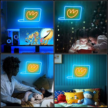 Load image into Gallery viewer, Officially Licensed Dog Man Cap LED Neon Sign – Vibrant Kids’ Bedroom & Game Room Wall Decor, Safe Movie-Themed Gift for Fans Christmas/Birthday (14x8.4 Inches)