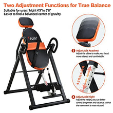 Load image into Gallery viewer, Teclor Inversion Table for Back Pain Relief, 350 lbs Capacity Strength Training Inversion Equipment, Decompression Table for Pain Therapy Training with Safe Belt & Comfortable Ankle Holders