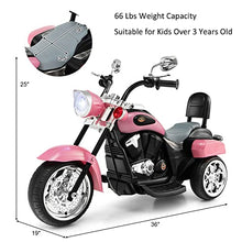 Load image into Gallery viewer, Costzon Kids Motorcycle, 6V Battery Powered Ride on Chopper Motorcycle w/Horn, Headlight