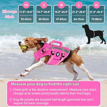 Load image into Gallery viewer, Dogcheer Dog Life Vest High Buoyancy Safety Jacket with Rescue Handle, Dog Swim Vest with Zipper, Reflective Adjustable Dog Flotation Vest for Water Swimming Boating - Pink, M