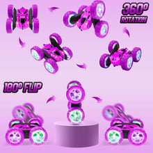 Load image into Gallery viewer, Hamdol Remote Control Car for Kids, Stunt RC Cars with Cool Wheel Lights, Double-Sided Driving