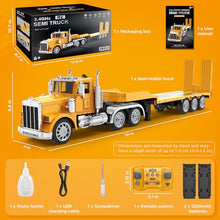 Load image into Gallery viewer, KIDMARKT 39.6" Giant RC Semi-Trailer Truck for Kids | 16-Channel Remote Control Transport Truck with Lights & Sounds