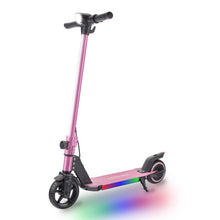 Load image into Gallery viewer, Kids Ages 6-12, 150W Motor, 4/7/11 Mph, 60 mins Ride Time, Adjustable Speed, LED Display, Colorful Lights, Electronic Brake (Pink)