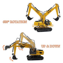 Load image into Gallery viewer, RC Semi-Trailer Engineering Tractor with Sound and Lights, Construction Vehicles Toy for Boys