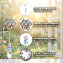 Load image into Gallery viewer, Dog Memorial Gifts for Loss of Dog, Personalized Pet Memorial Crystal Suncatcher with Photo, Pet Loss, Loss of Dog Sympathy Gifts, Dogs and Cat Remembrance Bereavement Passing Away Keepsake