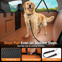 Load image into Gallery viewer, JKLESA Hard Bottom Dog Car Seat Cover, 52"×65", Waterproof PU Leather