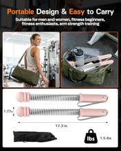 Load image into Gallery viewer, VividPulse Pink 2PCS Weighted Ropeless Battle Ropes for Home Gym - Portable & Quiet Training Rope for HIIT, Strength & Low-Impact Cardio - Full Body Workout Equipment for Men & Women