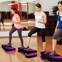 Load image into Gallery viewer, BalanceFrom Aerobic Step Platform Trainer with Adjustable 3-Level Risers, 400 Pound Weight Capacity – Non-Slip Exercise Stepper for Cardio, Strength, and Fitness Workouts at Home or Gym