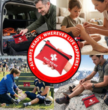 Load image into Gallery viewer, Protect Life Doctor Developed Mini First Aid Kit, 100 Piece Waterproof Emergency Kit for Car, Boat, Camping & Travel, Includes Emergency Blanket, Tourniquet & First Aid Guide