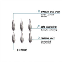 Load image into Gallery viewer, MLYLM Teardrop Drop Shot Sinkers, Lead Fishing Weights, Bass Catfish Surf