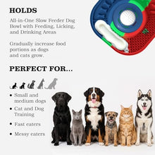 Load image into Gallery viewer, JOJDZD Dog Lick Bowl with Interactive Rolling Ball & Slow Feeder, Colorful