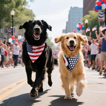 Load image into Gallery viewer, Dog Bandanas XLarge 2PCS in Storage Box, Reversible American Flag Pet Scarf for Boy and Girl, Washable, Adjustable Bandana for Dogs, 4th of July Patriotic Bandana for Large and Extra Large Dogs