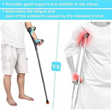 Load image into Gallery viewer, Antdvao Forearm Crutch for Adults(x1 Unit), Forearm Crutch with Cuffs, (Single Black)