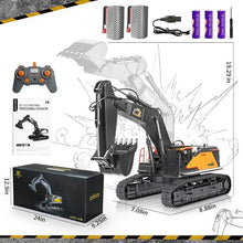 Load image into Gallery viewer, 22 Channel Remote Control Excavator, 1/14 Scale RC Excavator Metal Shovel Independent Arms