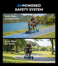 Load image into Gallery viewer, PAISEEC L5 Mobility Scooter 32 lbs Ultra Lightweight, One-Step Folding Mobility Scooter, Electric Scooter with PAI Safety System, Airline Approved Mobility Scooter for Seniors (Blue, 15 Miles)