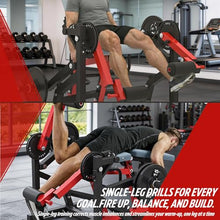 Load image into Gallery viewer, Leg Extension and Curl Machine feat Unilateral & Bilateral, Convertible Seated Leg Extension and Lying Leg Curl Bench for Home Gym, Quad and Hamstring Lower Body Leg Workout Equipment
